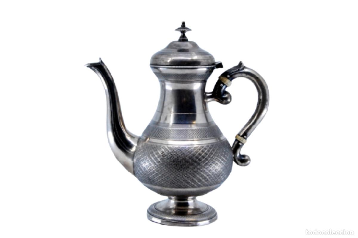 Antiguidades: Cafetera de plata