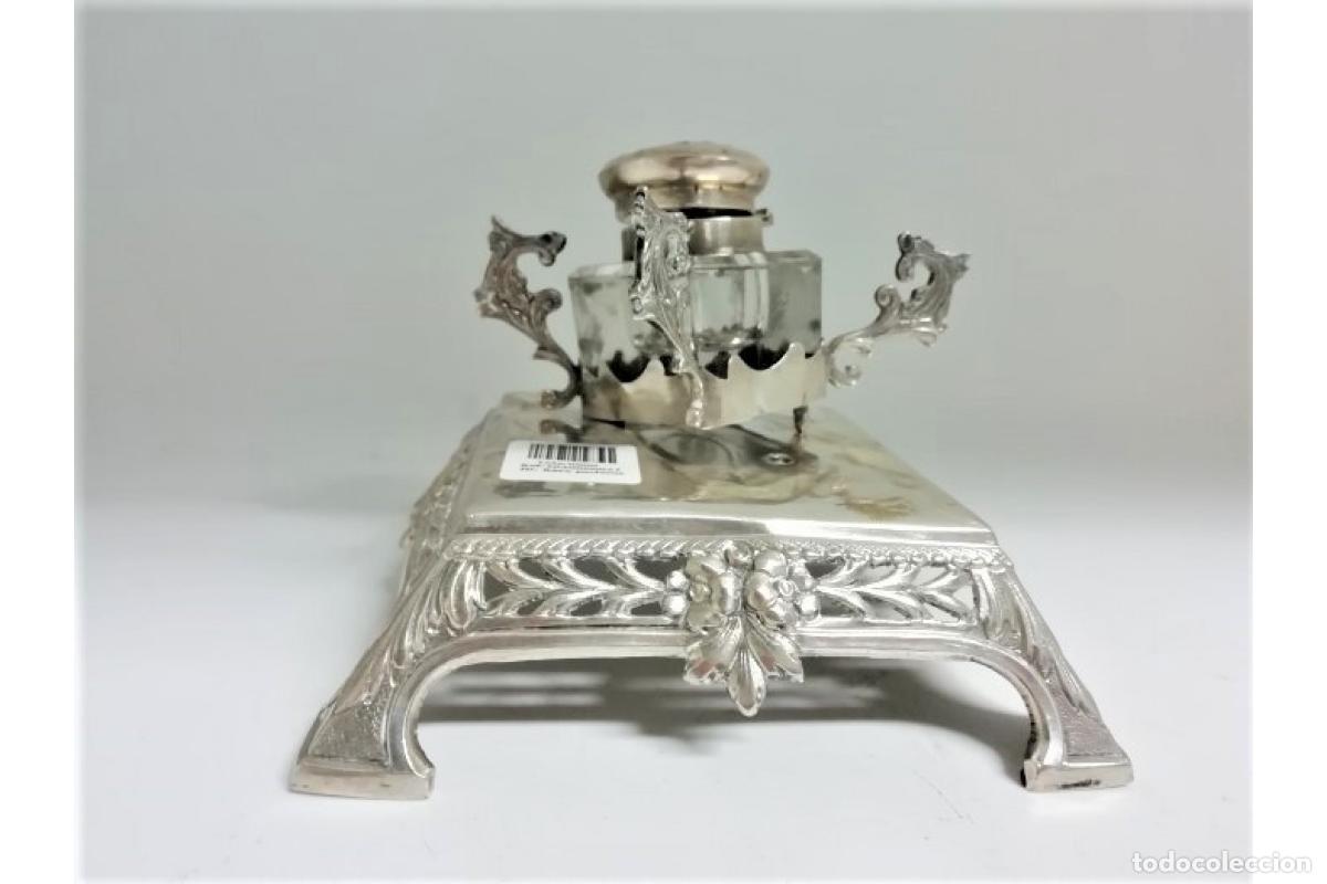 Antig&uuml;edades: tintero de plata - Foto 6