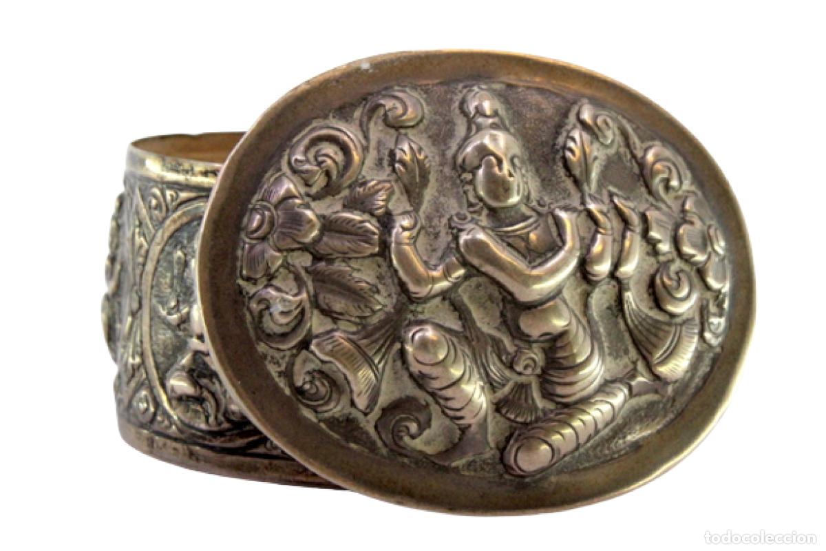 Antiques: Pastillero, en plata