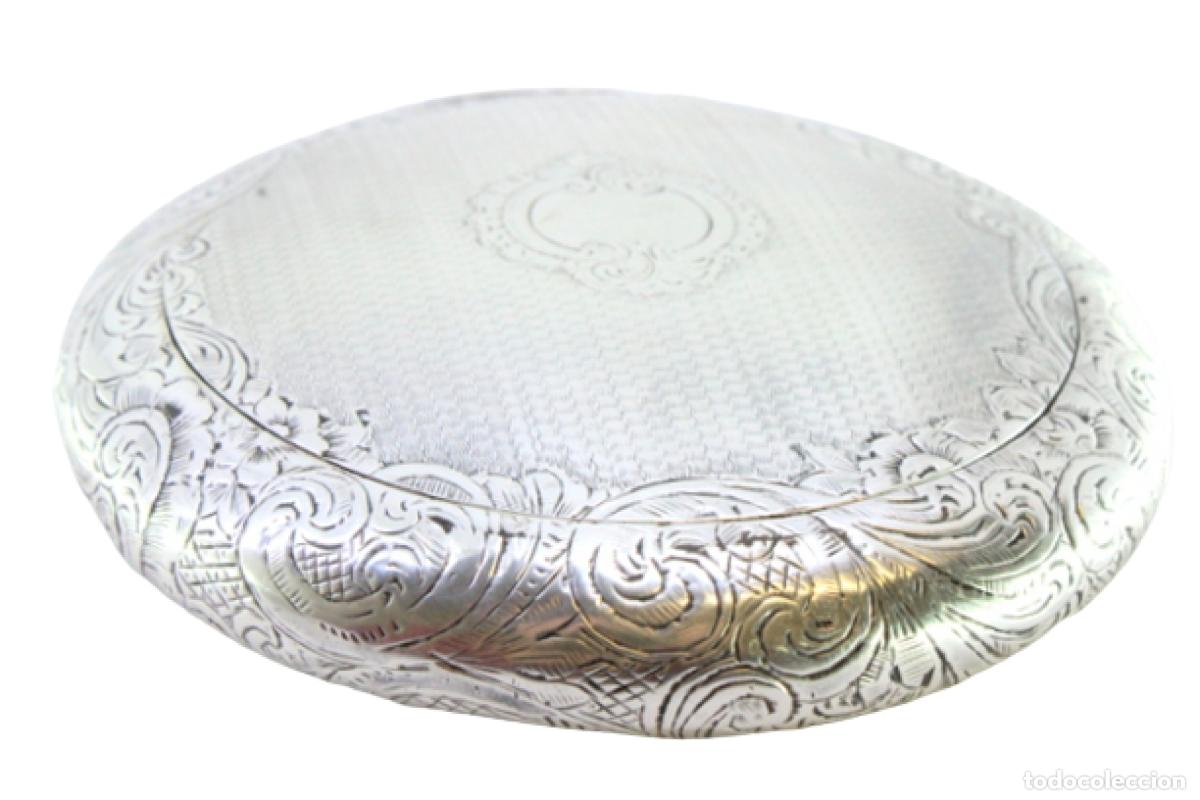Oggetti Antichi: Caja para rosarios o cuentas de oraci&oacute;n, de plata.