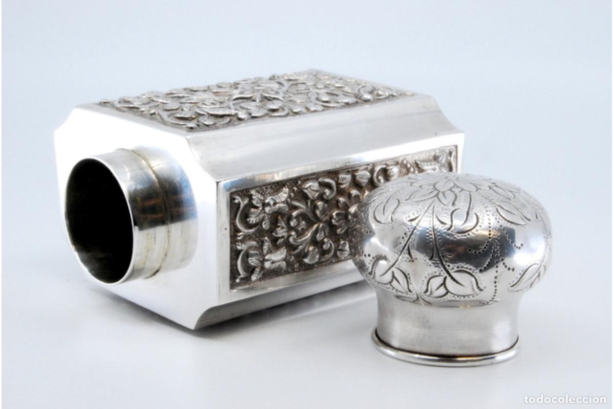 Antig&uuml;edades: Frasco de perfume, en plata - Foto 5