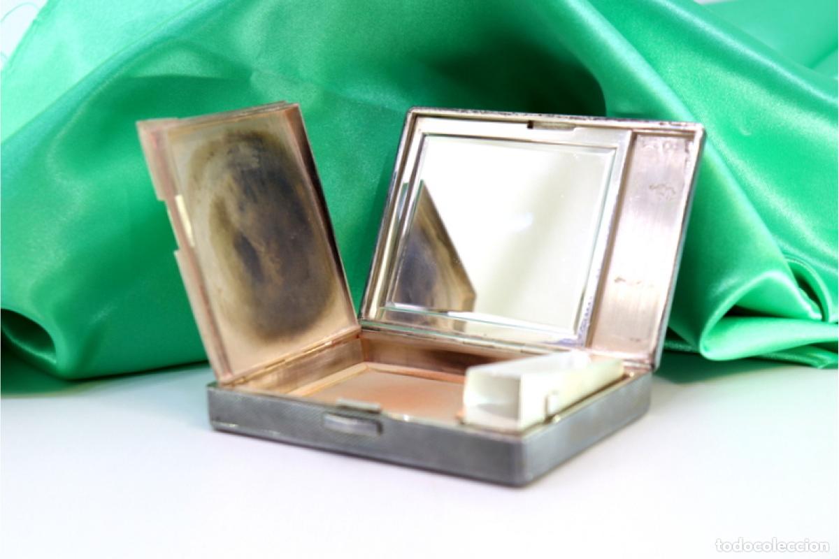 Oggetti Antichi: Caja de belleza de plata