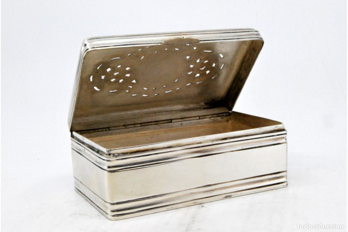 Antig&uuml;edades: Tabaquera, en plata - Foto 3