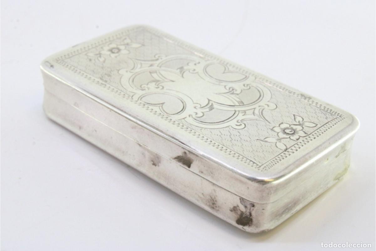 Antig&uuml;edades: Tabaquera, en plata - Foto 6