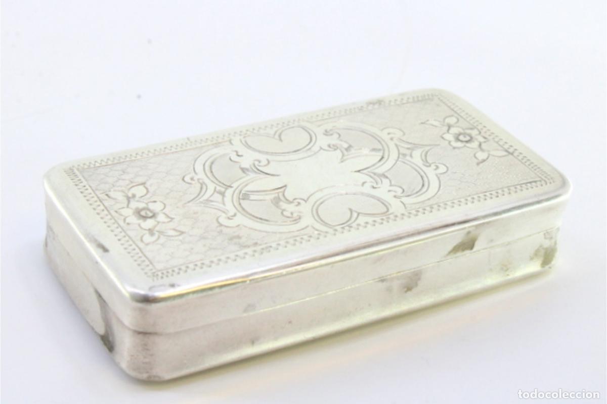 Antig&uuml;edades: Tabaquera, en plata - Foto 7