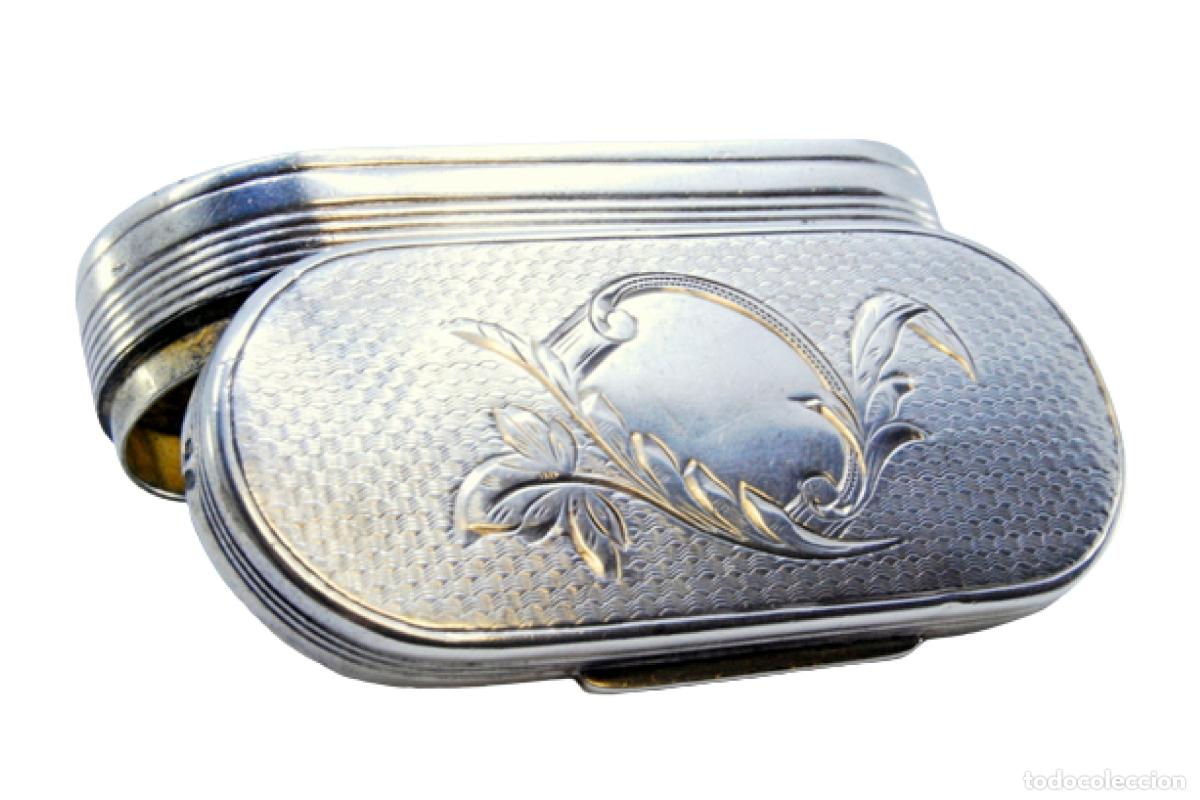 Antiques: Tabaquera, en plata