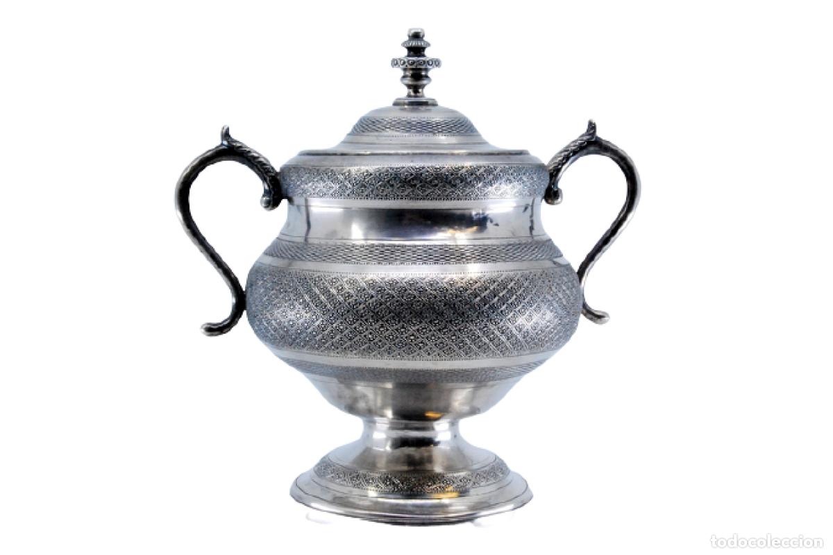 Antiquit&eacute;s: azucarero de plata