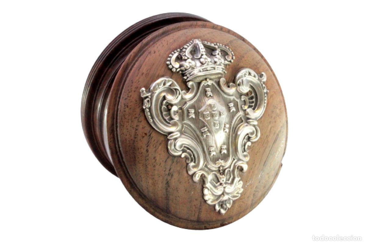 Oggetti Antichi: Joyero, hecho de madera y plata.