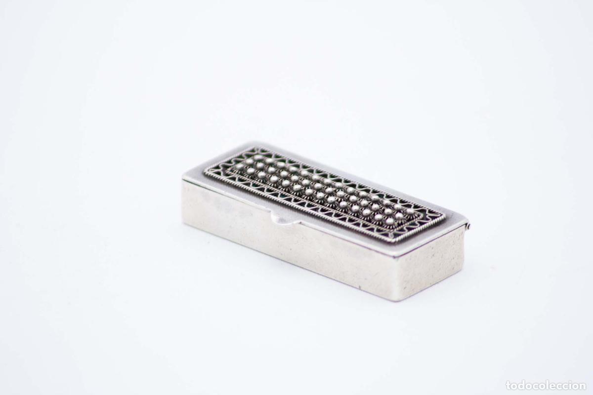 Antiguidades: Pastillero, en plata