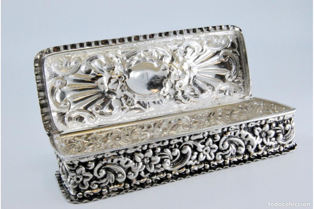 Antig&uuml;edades: Tabaquera, en plata - Foto 6