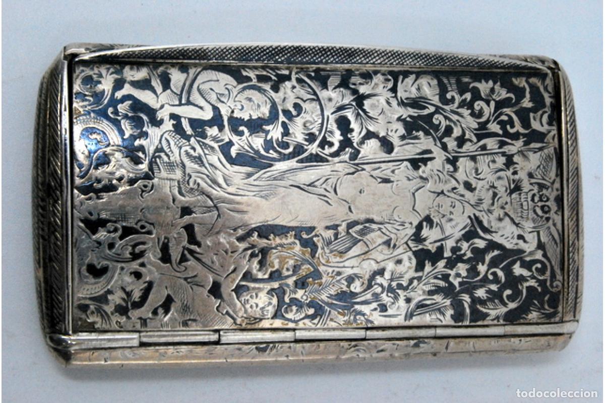 Antig&uuml;edades: Tabaquera, en plata - Foto 5