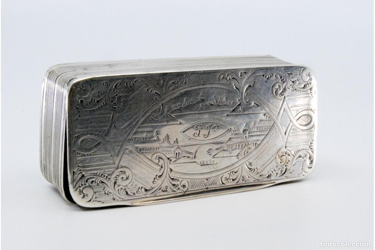 Antig&uuml;edades: Tabaquera, en plata - Foto 7