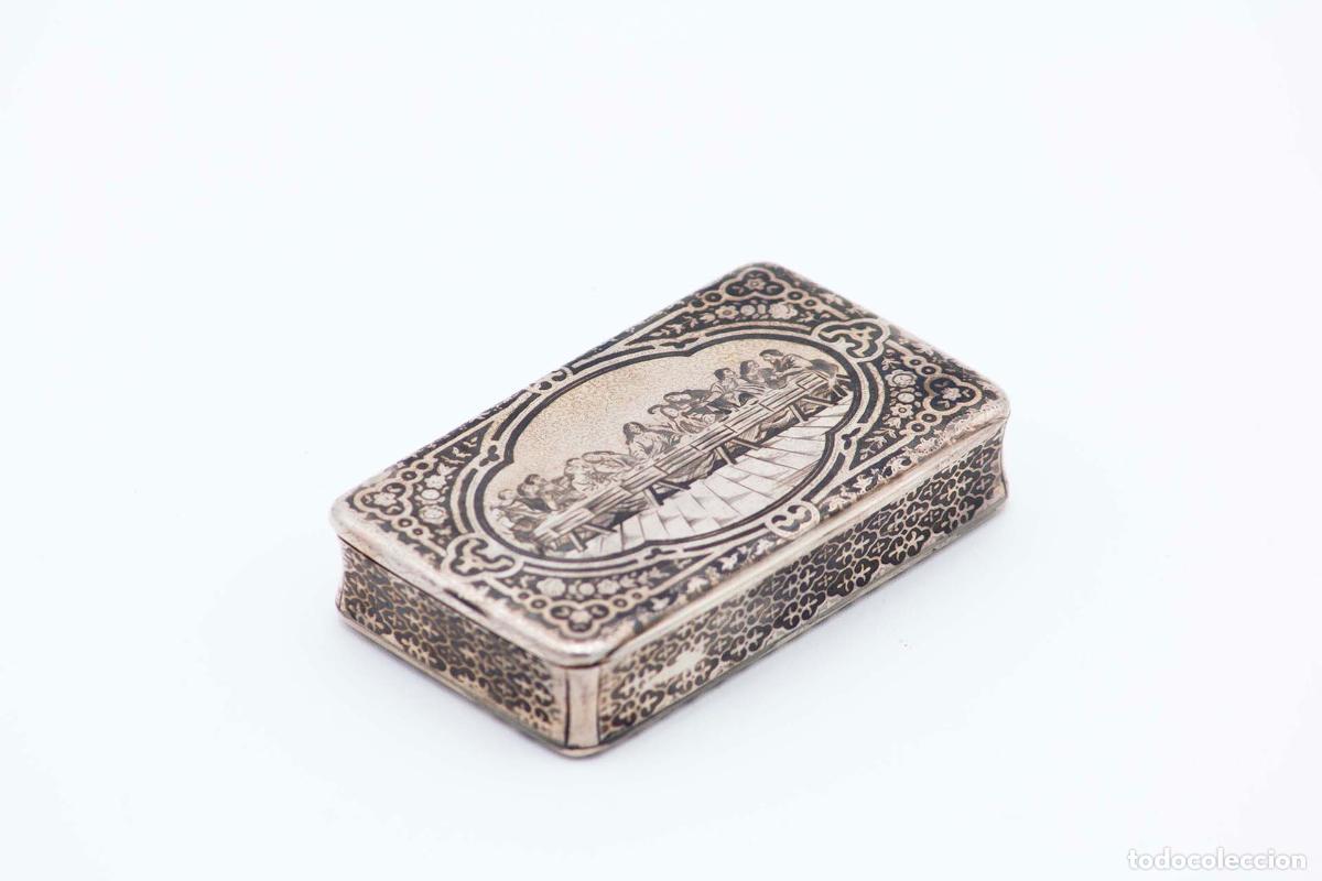 Antig&uuml;edades: Tabaquera, en plata - Foto 2