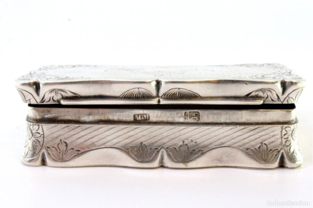 Antig&uuml;edades: Tabaquera, en plata - Foto 3