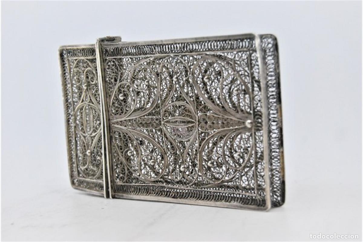 Oggetti Antichi: Caja para tarjetas de visita, de filigrana de plata.