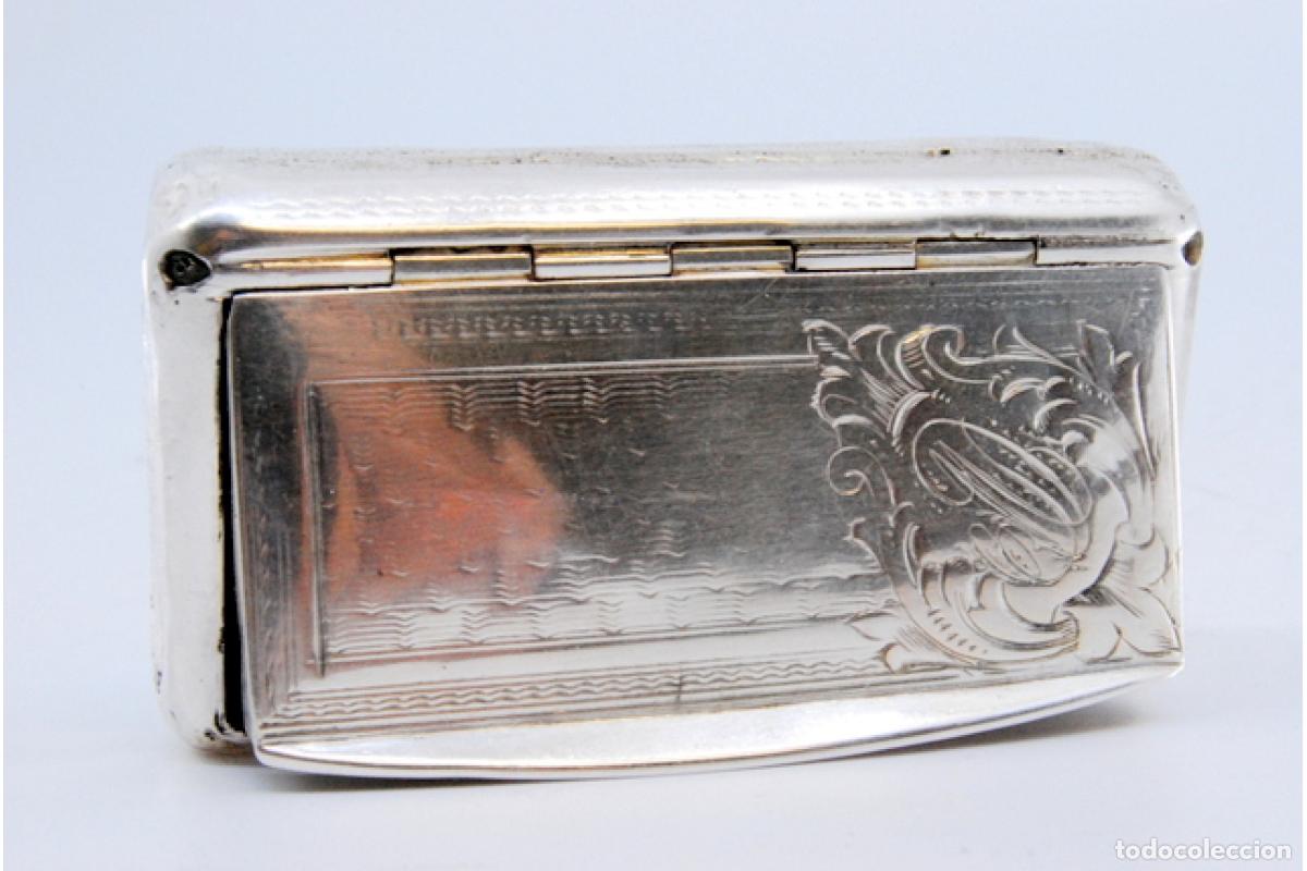 Antig&uuml;edades: Tabaquera, en plata - Foto 2