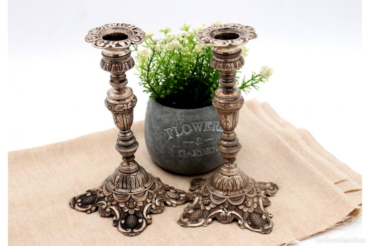 Antig&uuml;edades: candelabros de plata - Foto 1