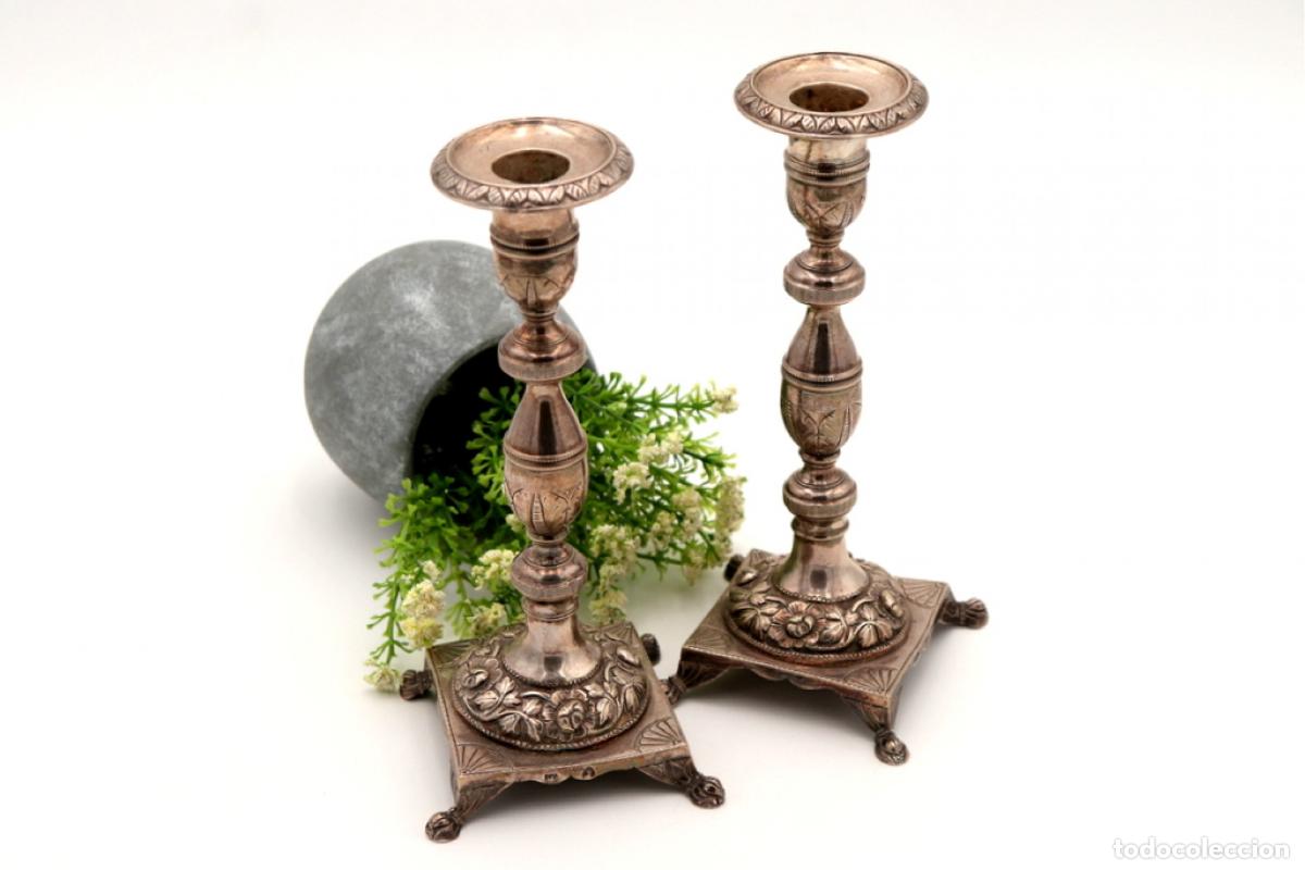 Antig&uuml;edades: candelabros de plata - Foto 1