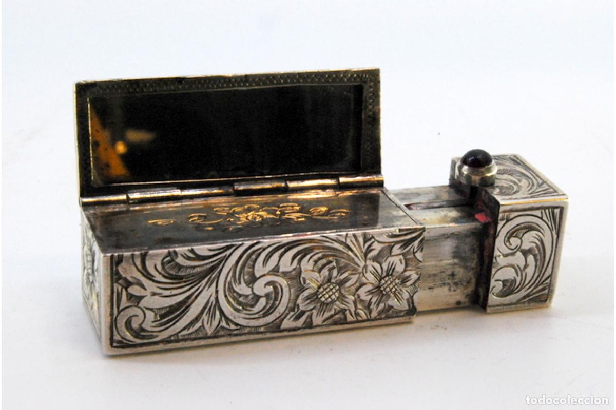 Antig&uuml;edades: Caja de belleza de plata - Foto 6