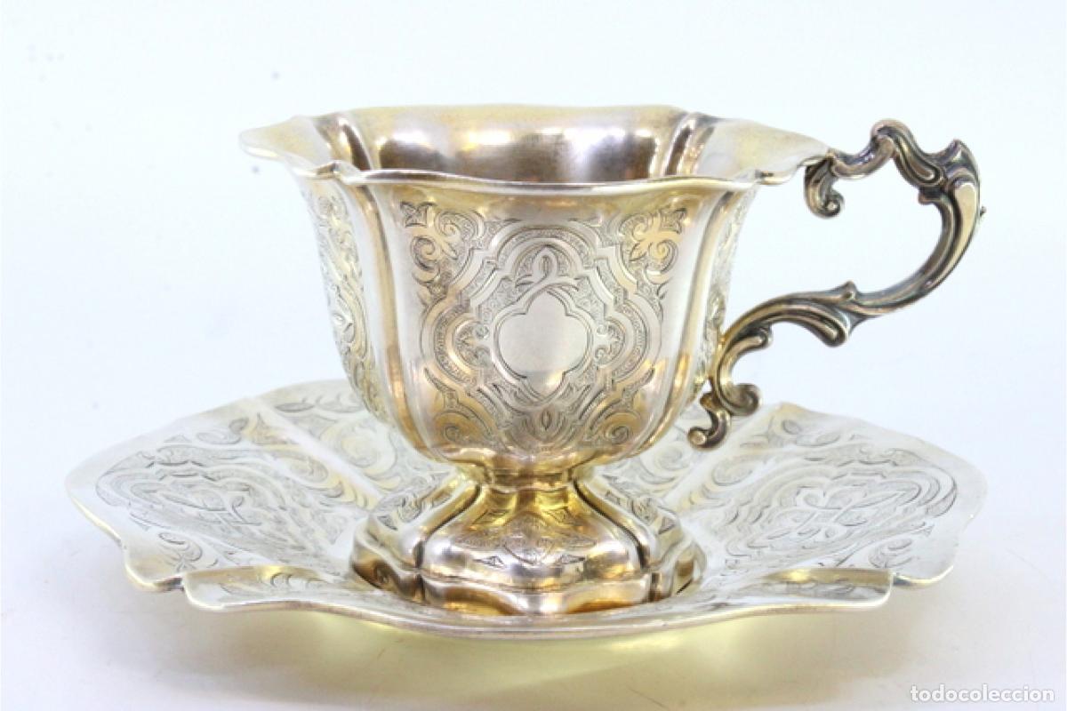 Antig&uuml;edades: taza de t&eacute; de plata - Foto 2