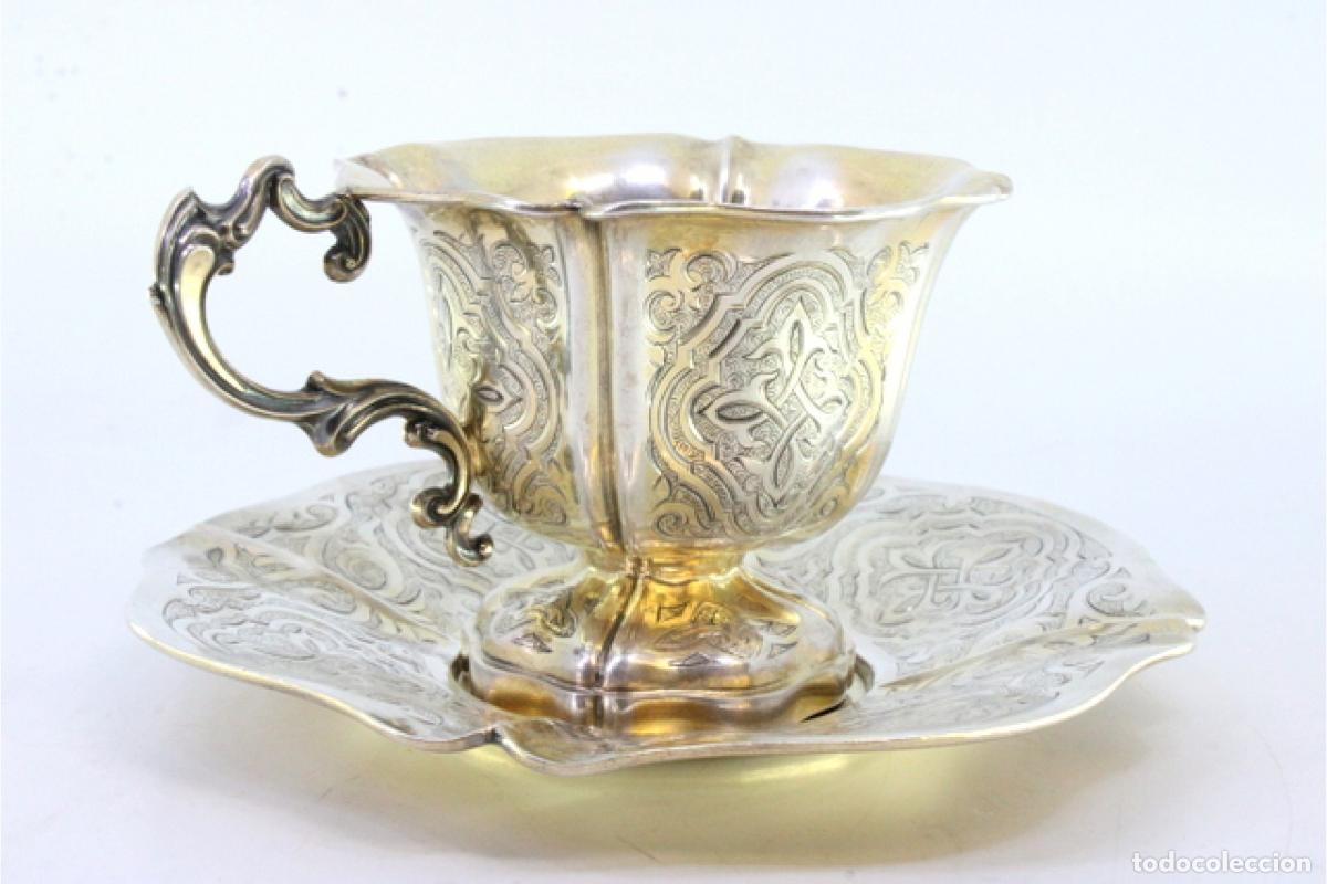 Antig&uuml;edades: taza de t&eacute; de plata - Foto 3