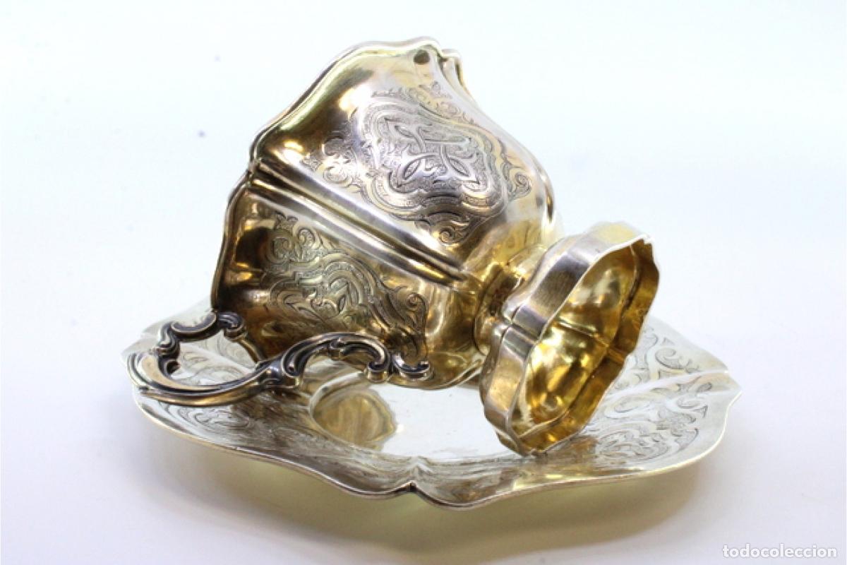 Antig&uuml;edades: taza de t&eacute; de plata - Foto 4