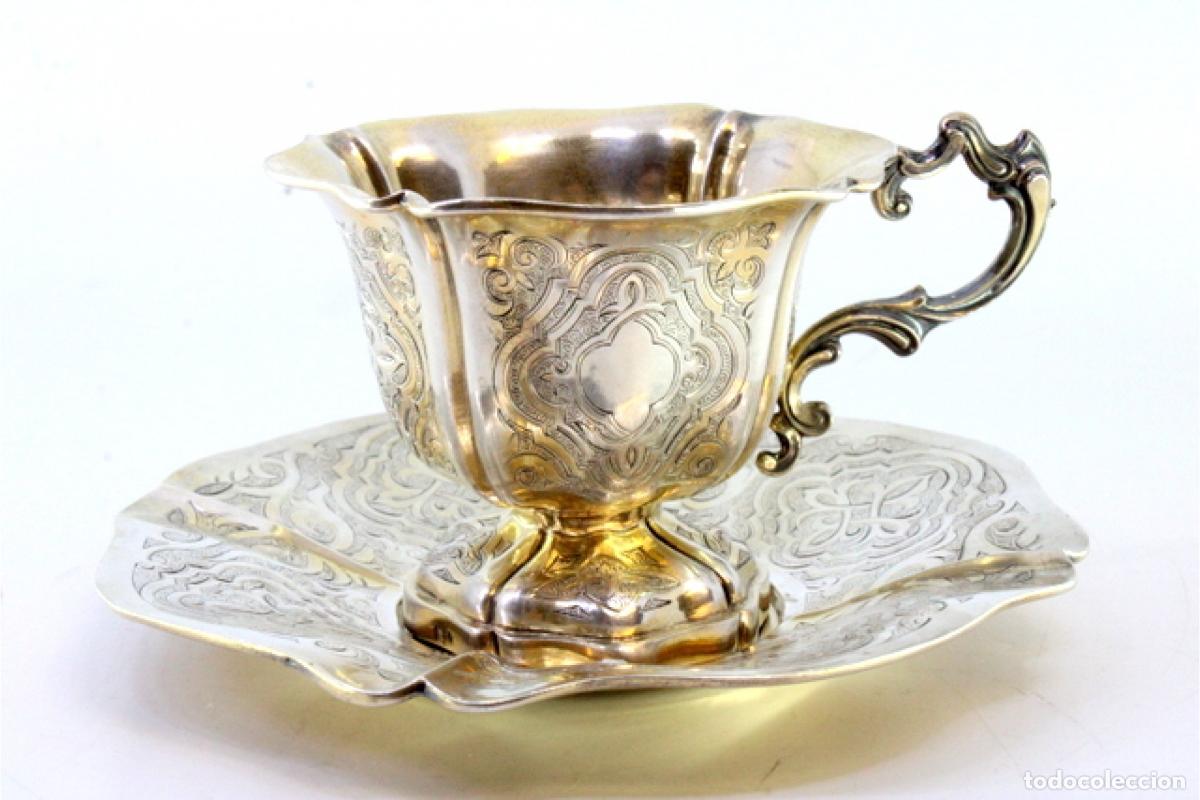 Antig&uuml;edades: taza de t&eacute; de plata - Foto 6