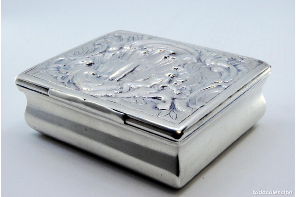 Antig&uuml;edades: Tabaquera, en plata - Foto 4