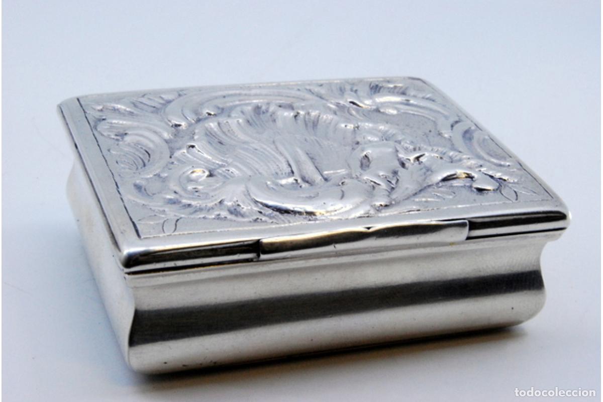 Antig&uuml;edades: Tabaquera, en plata - Foto 5