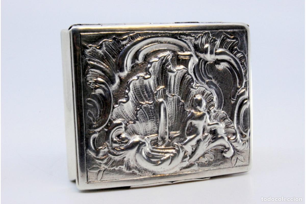 Antig&uuml;edades: Tabaquera, en plata - Foto 7