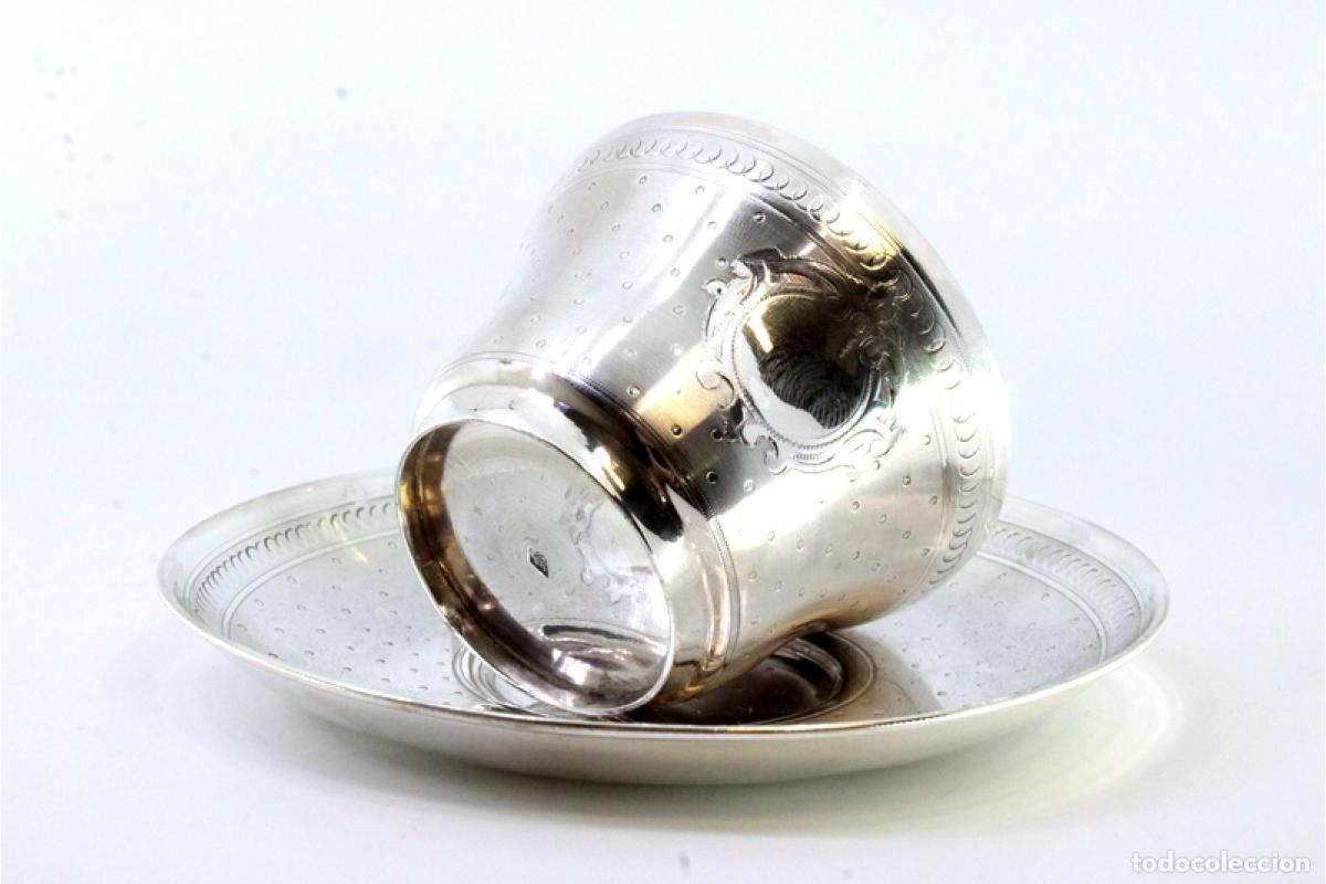 Antig&uuml;edades: taza de t&eacute; de plata - Foto 3
