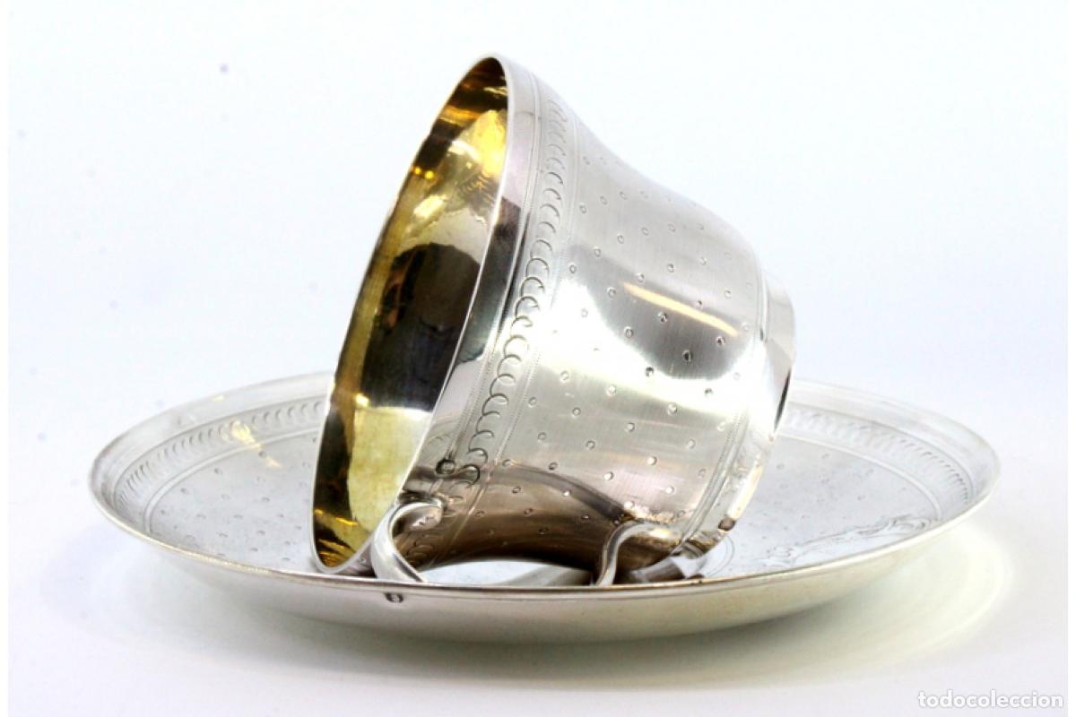Antig&uuml;edades: taza de t&eacute; de plata - Foto 4