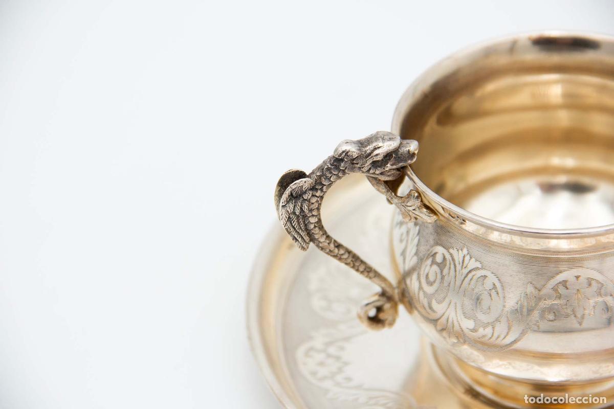 Antig&uuml;edades: taza de t&eacute; de plata - Foto 2