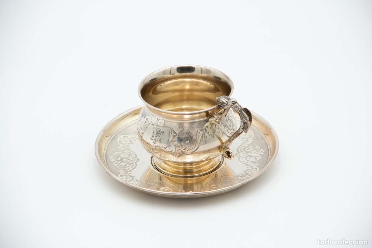 Antig&uuml;edades: taza de t&eacute; de plata - Foto 1