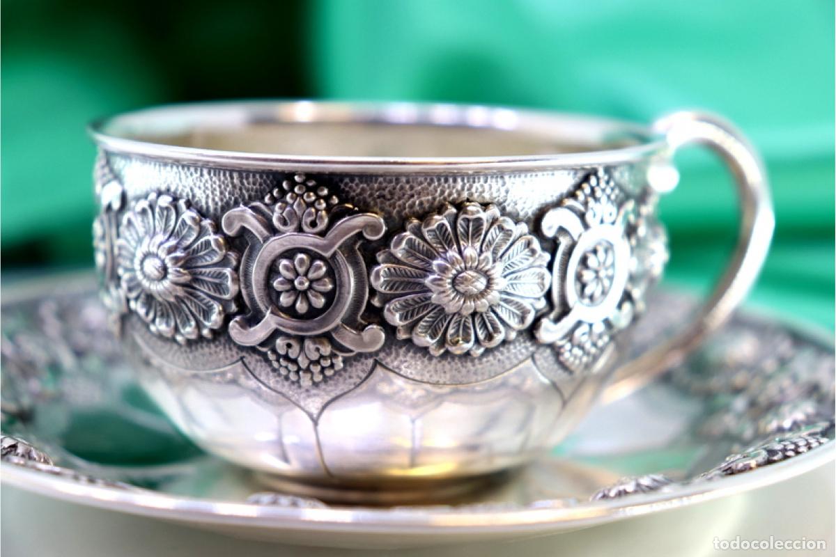 Antig&uuml;edades: taza de t&eacute; de plata - Foto 2
