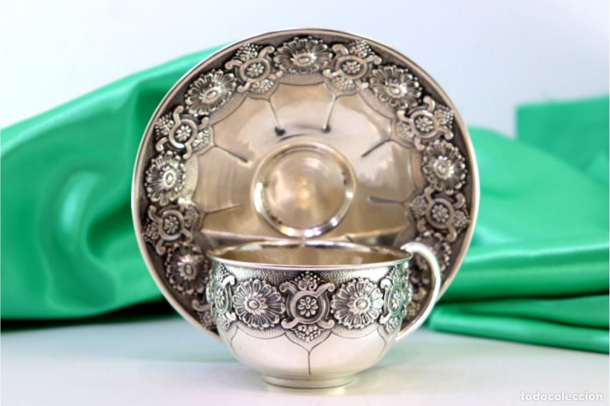 Antig&uuml;edades: taza de t&eacute; de plata - Foto 5