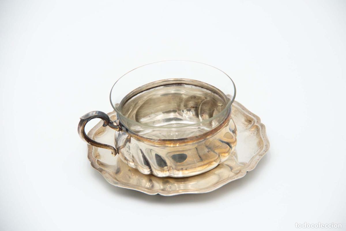 Antig&uuml;edades: taza de t&eacute; de plata - Foto 2
