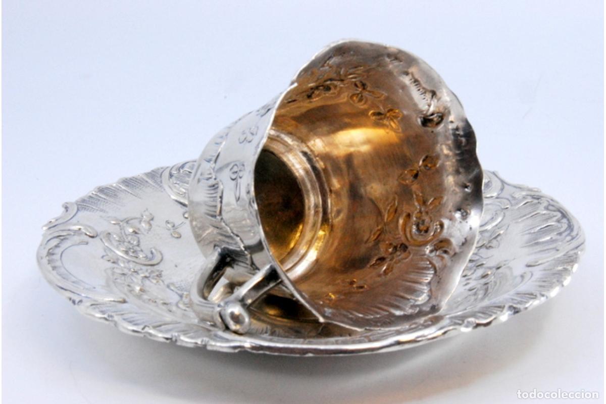 Antig&uuml;edades: taza de t&eacute; de plata - Foto 3