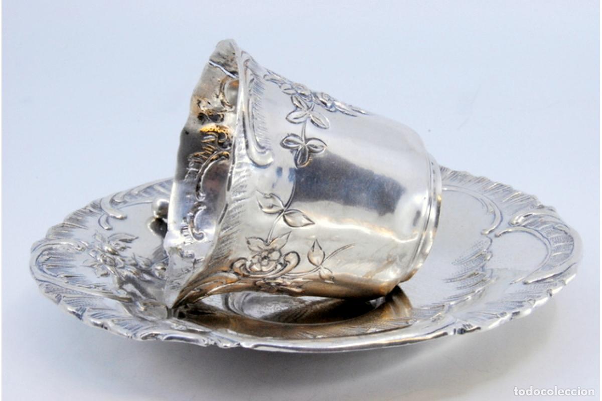 Antig&uuml;edades: taza de t&eacute; de plata - Foto 4