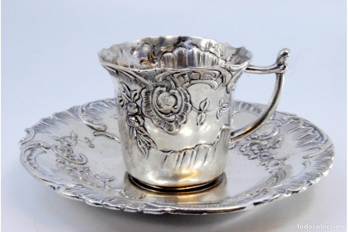 Antig&uuml;edades: taza de t&eacute; de plata - Foto 5