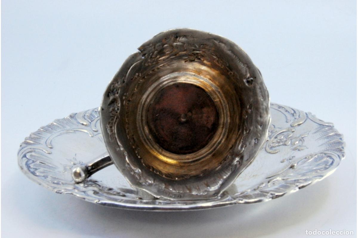 Antig&uuml;edades: taza de t&eacute; de plata - Foto 6