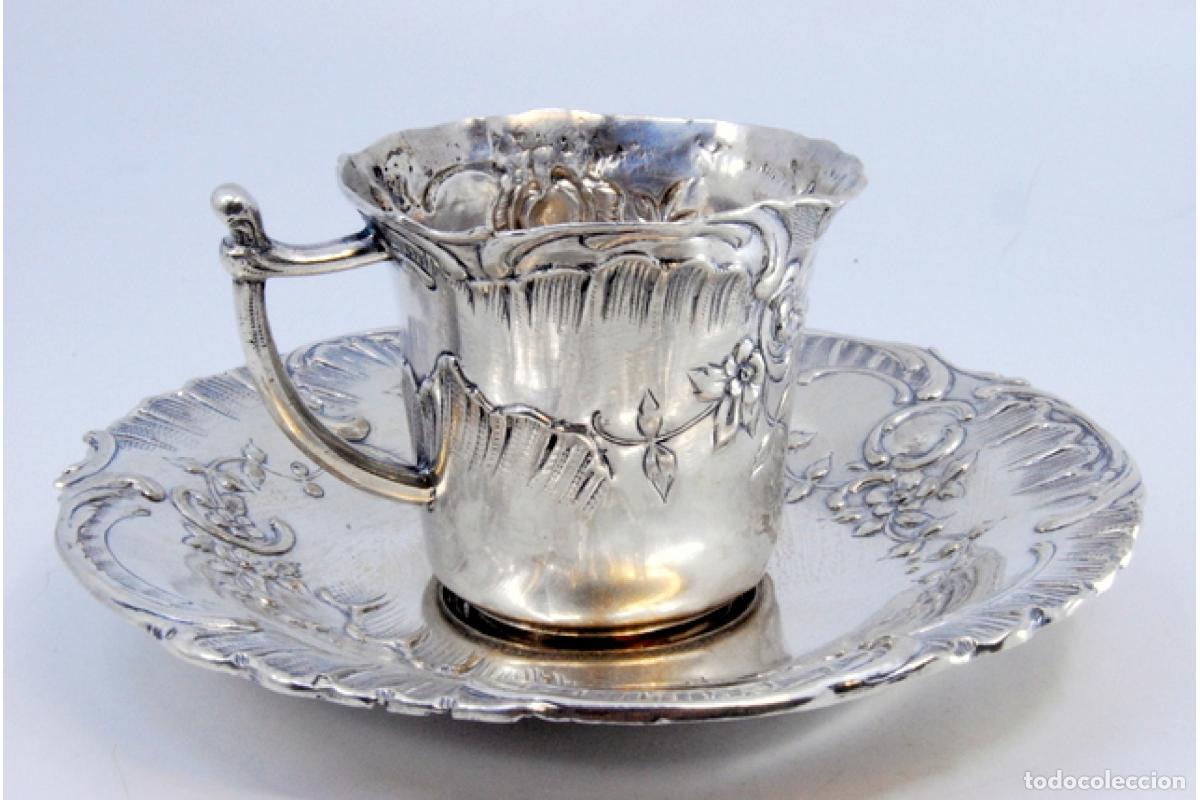 Antig&uuml;edades: taza de t&eacute; de plata - Foto 8