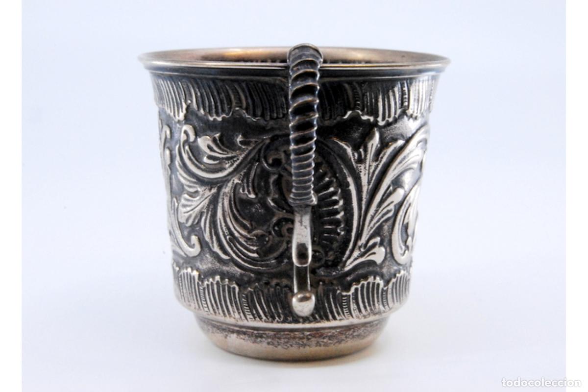Antig&uuml;edades: taza de t&eacute; de plata - Foto 2