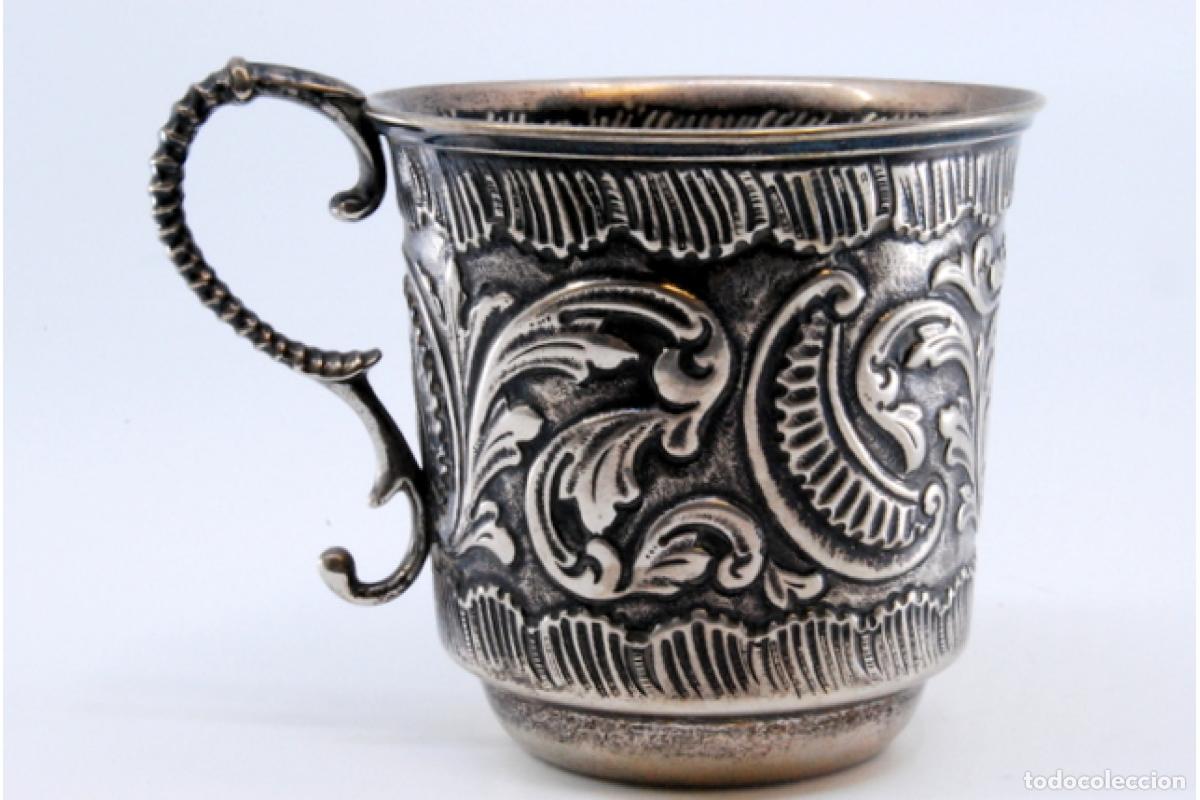 Antig&uuml;edades: taza de t&eacute; de plata - Foto 8