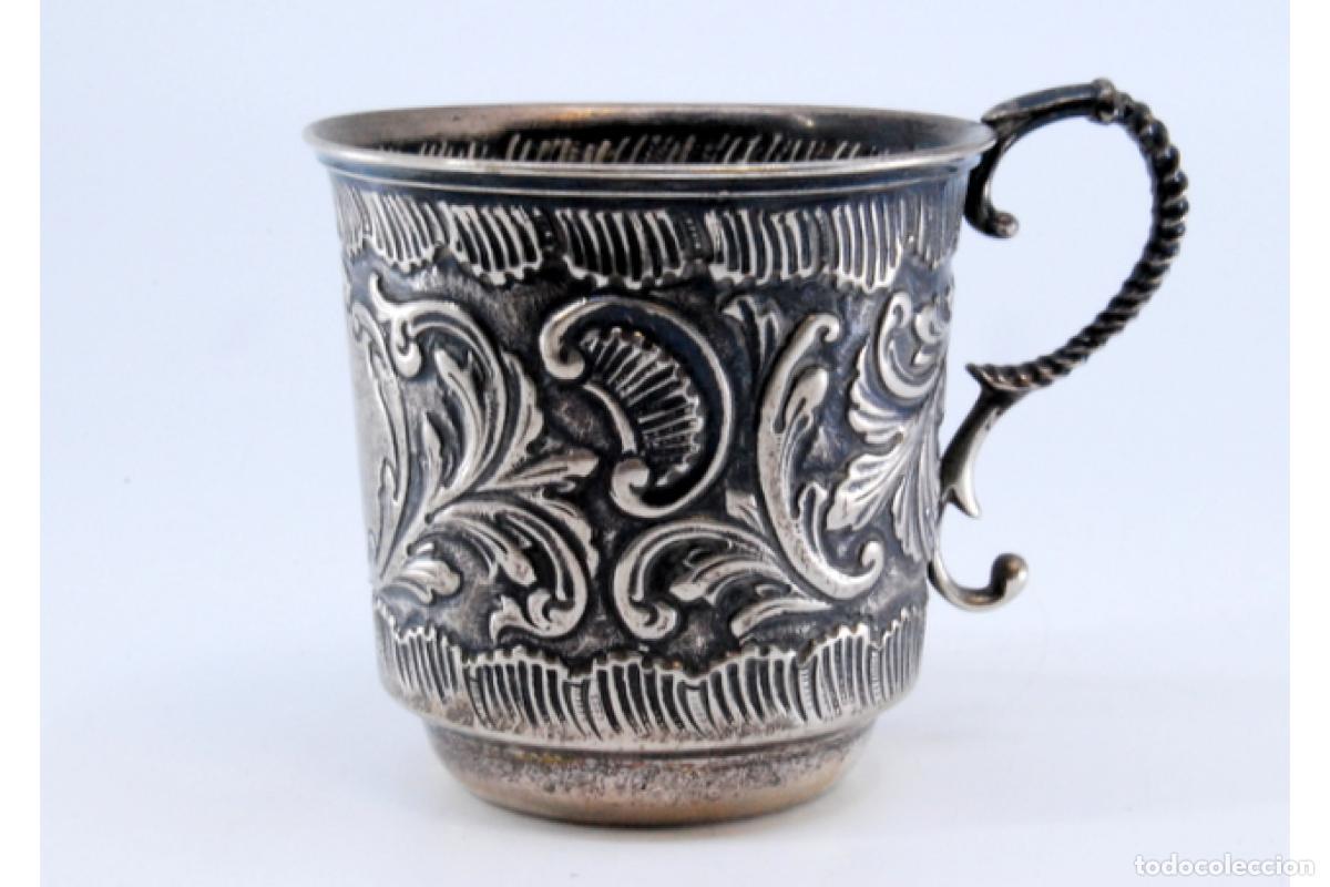Antig&uuml;edades: taza de t&eacute; de plata - Foto 9