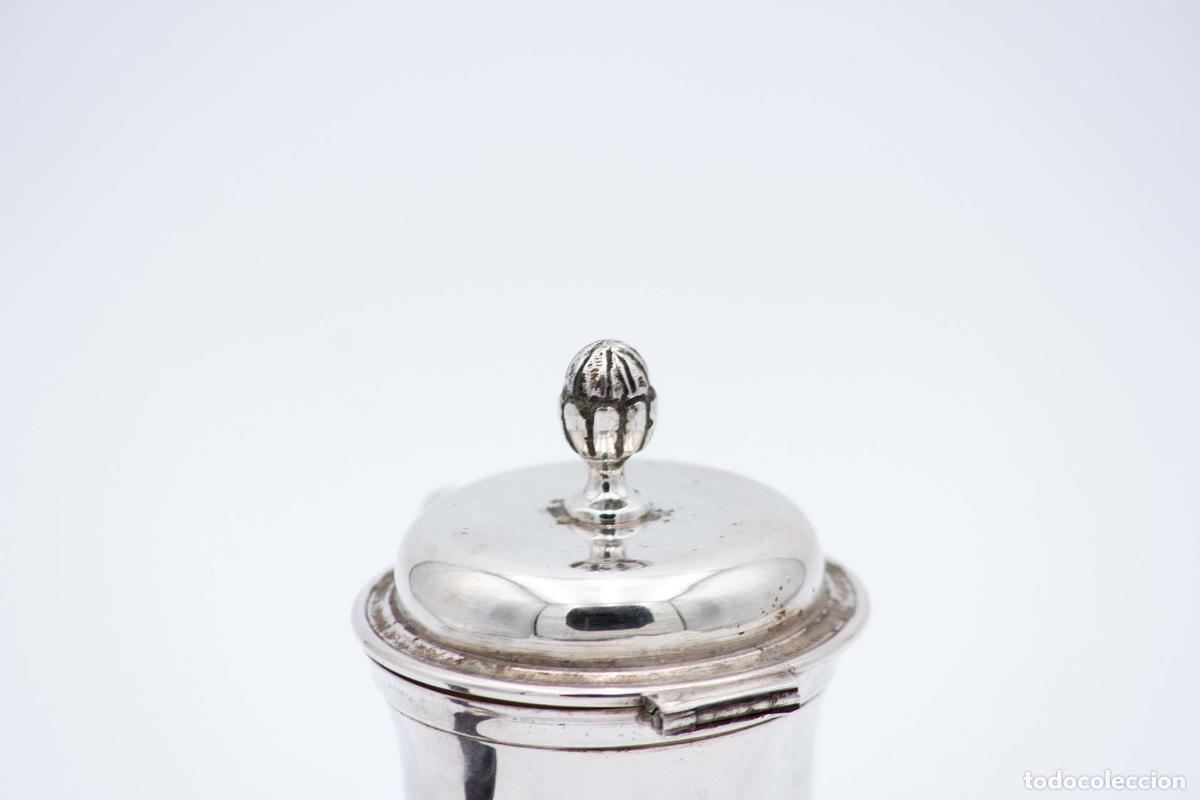 Antig&uuml;edades: chocolatera de plata - Foto 3