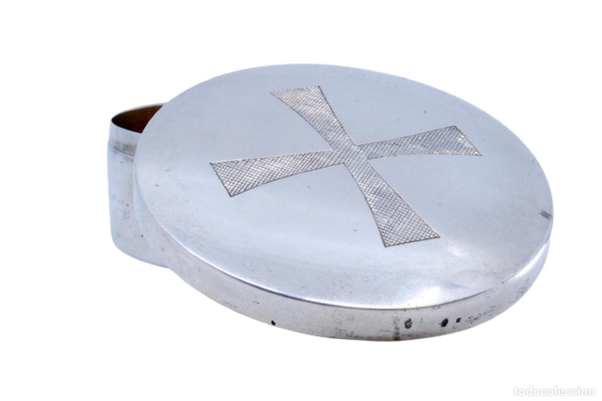 Antig&uuml;edades: Caja de plata para hostias de comuni&oacute;n. - Foto 1