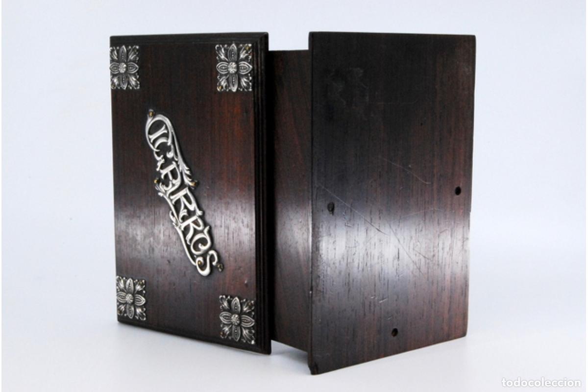 Antig&uuml;edades: Caja de cigarrillos, hecha de madera y plata. - Foto 10