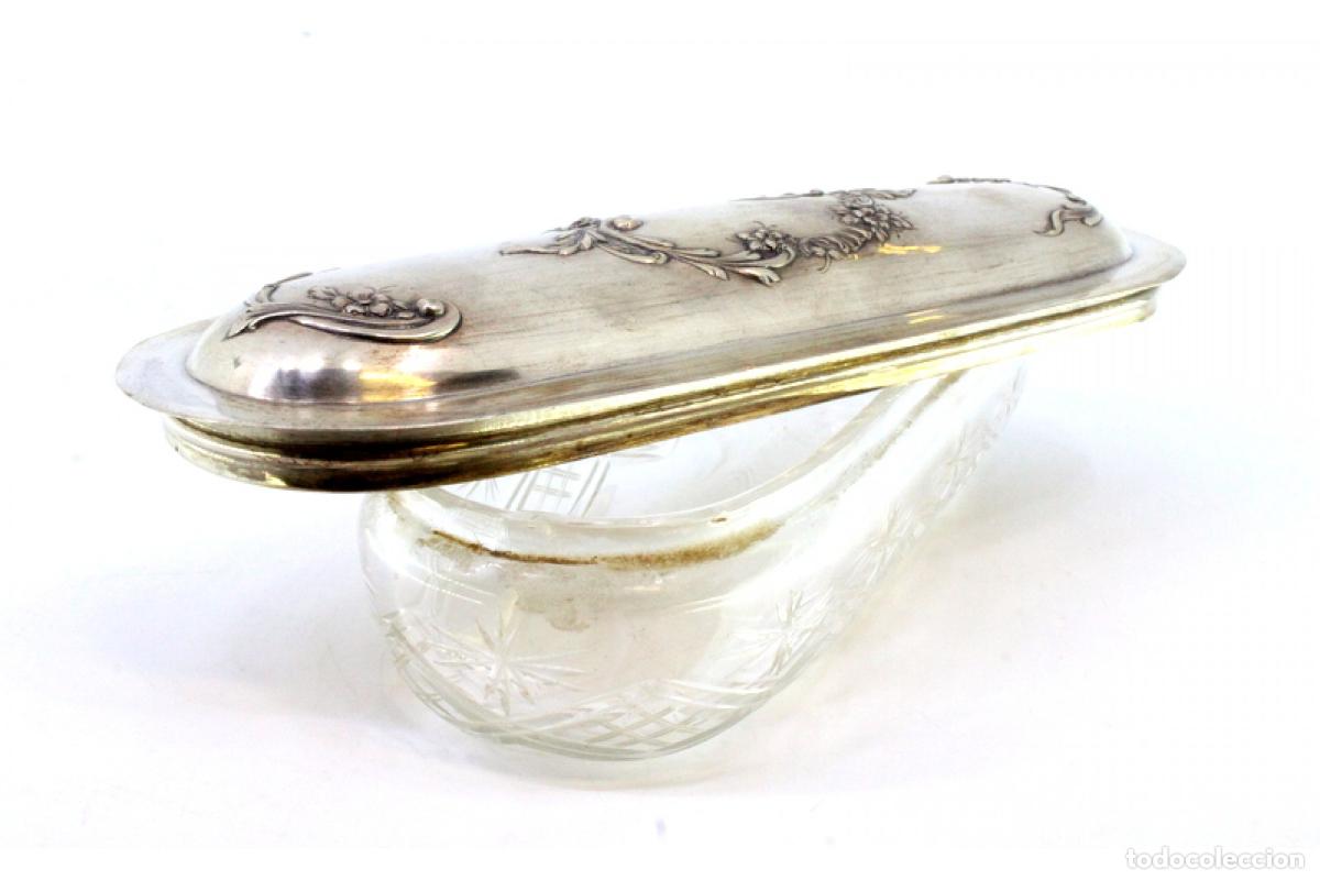 Antig&uuml;edades: jabonera de plata - Foto 5