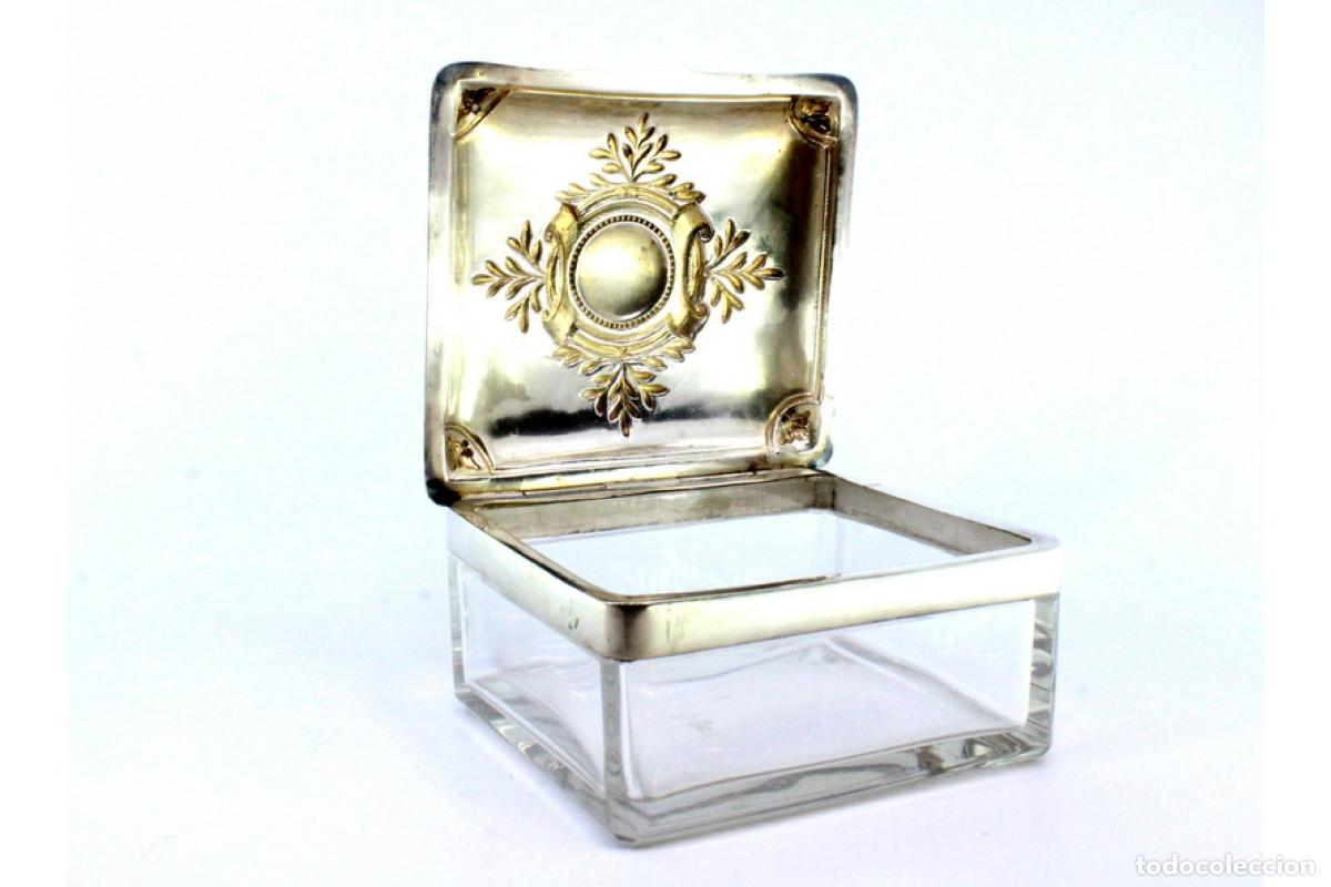 Antig&uuml;edades: Caja de cristal y plata - Foto 3